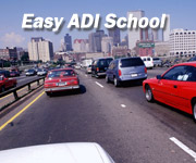 ADI school drivers in congested freeway traffic