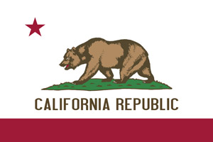 California flag representing court approved traffic school course