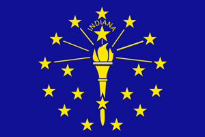 Indiana Flag showing that driver safety program has been fully approved by the Indiana BMV