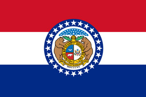 Missouri flag indicating that the defensive driving course is DMV approved